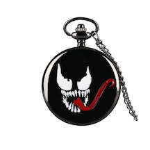 Schulzz Venom Piano Black Parlak Köstekli Zincirli Cep Saati