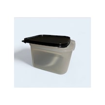 Pratik Ve Şık: Şeffaf Siyah Kapaklı Tupperware Saklama Kabı 2.6l Şeffaf Şeffaf