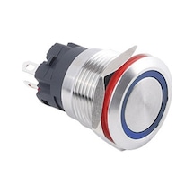 Çin 19a-p1z-e-mv ,kontak-1a Mavi-24v Kalıcı M19 Metal Buton