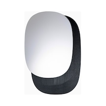 Zanat Eclipse Large Duvar Aynası El Oyması Sanatsal Tasarım Dekoratif Aynalar Siyah 45.5 X 31 Cm