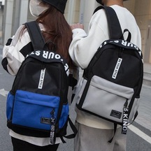 Kırmızı Kontrast Renk Okul Çantası Su Geçirmez Kadın Sırt Çantası Genç Kız Kitap Çantası Dizüstü Sırt Çantası Sevimli Öğrenci