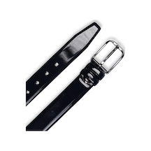 Mft Leather Hakiki Rugan Deri Kemer Lacivert 3,5 Cm Klasik, Düz 9075 Lacivert