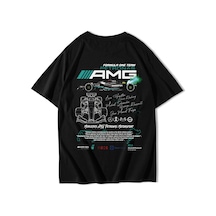 Brz Collectıon Brz Collection Unisex Oversize Formula One Team Petronas Amg T-shirt Siyah