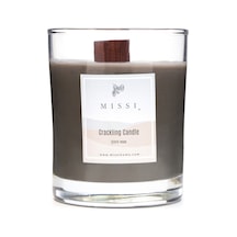MİSSİ AHŞAP FİTİLLİ PATCHOULİ KOKULU GRİ CRAKLING VEGAN MUM (ÇITI