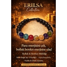 Erilsa Akik Kuvars Ametist Yeşim Apatit Doğal Bilekliği