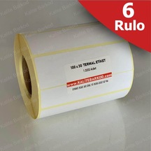 105X30 Termal Etiket 6 Rulo Barkod Etiket Kalite Barkod