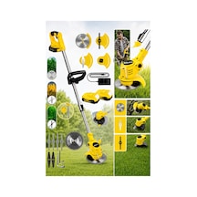 Mikasa Tools Pro 21 V 5 Ah Teleskopik Uzatmalı Kömürsüz Turbo Motor Çift Akülü Ot Çalı Biçme Tırpanı