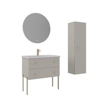 Orka Milazzo 80 Cm Callisto Ayaklı Banyo Dolabı Takımı Ve Boy Dolabı Beyaz