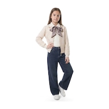 Xo Kids Kız Çocuk Fularlı 3lü Alt-üst Takım 6-10 Yaş 25461 Bej