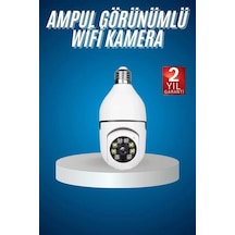Mey İthalat Wifi Güvenlik Kamerası Çift Kameralı Ampule Takılabilir Sensörlü