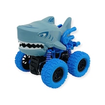 Köpek Balığı Sürtmeli Mekanik Monster Araba Gri 12 Cm Lisinya