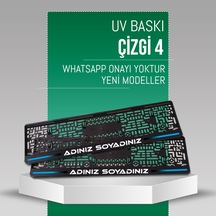 Çizgi 4 Plakalık, 2 Adet Premium Uv Baskı, Plakalıkhane