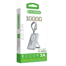 Yk Design Yk-pb5044 10000 Mah 22.5w Kablolu Lcd Göstergeli Stand Powerbank Siyah
