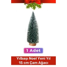 Mini Çam Masaüstü Minyatür Dekorasyon Küçük Süs Kar Yeni Yıl Noel Yapay Sedir Ağacı 15cm 1 Adet