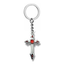 Antik Eskitme Red Dot Haç Figürlü Unisex Anahtarlık Metal Gotik Ve Vintage Aksesuar