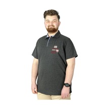Mode Xl Büyük Beden T-Shirt Polo 08 Meeting 22329 Antrasit 001