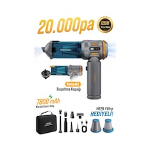 Ahv-24 Lımıted Edıtıon Mavi 20.000pa Brushless Kablosuz Araç İçi Basınçlı Üfleme & Çekme Süp