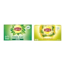Sade Bardak Süzen Poşet Yeşil Çay 20'li Paket, 30 G Ve Lipton Ihlamur Bardak Süzen Poşet Bitki Çayı 20'li Paket,