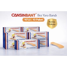 Cansinbant Bez Yarabandı 10 Lu 10 Paket 1,9 X 7,2 Cm Fabric First Aid Plaster