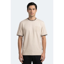 Slazenger Zavıer Erkek Pamuklu Bej Tişört
