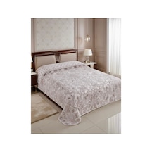 Çift Kişilik Baskılı Battaniye - 4 Kg Kalın Kışlık - 200x240 Cm Vizon