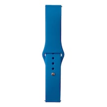Galaxy   Uyumlu  Watch 42mm Band Serisi 20mm Klasik Kordon Silikon Strap Kayış-mavi