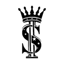 Kral Taçlı Dolar Işareti Oto Sticker Siyah 20 12 Cm