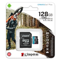 Kingston Canvas Go Plus SDCG3/128GB 128 GB Micro SDXC Class 10 UHS-I Hafıza Kartı + Adaptör