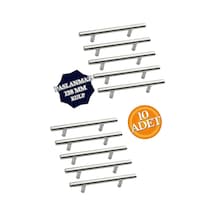 Paslanmaz Metal Kulp, Inox Dolap Çekmece Mobilya Kulbu, Tv Ünitesi Yatak Odası Vestiyer Mutfak İçin 128 Mm, Adet, 10 Açık Kahverengi