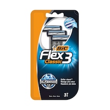 Flex 3 Erkek Tıraş Bıçağı 3'lü Blister 3 Bıçak , Birbirinden Bağımsız Hareket Edebilen 3 Bıçak, Oynar Başlık, Aloe Vera İle Zenginleştirilmiş Kayganlaştırıcı Jel Şerit