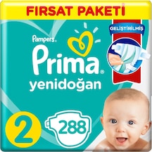 Prima 2 Beden Yenidoğan Bebek Bezi Fırsat Paketi 4 x 72 288 Adet