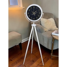 River World Ayaklı Saat Tripod Deseni Premium Mermer Çok Renkli