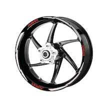 Deeb Yamaha Xmax Jant Şeridi Reflektif Beyaz Kırmızı Model S