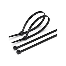 Plastik Cırt Kelepçe, Kablo Bağı Seti, Beyaz, 2.5 X 150 Mm, 100 Adet, Kendinden Kilitlemeli Dayanıklı Naylon Kelepçe, Ev, Ofis Ve Endüstriyel Düzenleme İçin Siyah