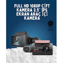 Mey İthalat Çift Görüşlü Dashcam Gece Görüşlü 1080p Araç İçi Güvenlik Kamerası
