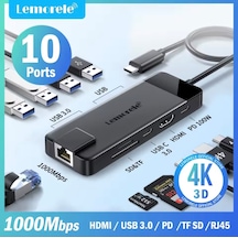Lemorele 10'un 1'i Pd 100w/ Hdmı 4k/rj45 1000mbs./sd-tf Kart/type