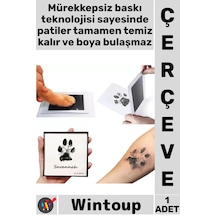 Çerçeve Mürekkepsiz Baskı Kiti Pet Anı Hediyesi Güvenli Kedi Köpek Pati İzi Fotoğraf Çerçevesi Seti