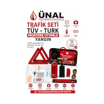Tüvtürk Muayene Uyumlu Trafik Seti 1 Kg Yangın Tüpü + İlk Yardım Çantası + Reflektör +