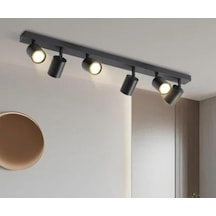 Mylights 120cm Panasonıc Ampullu Led Avize Led Spot Led Avize Siyah