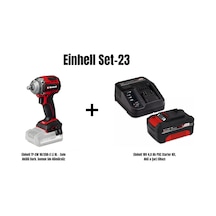 Einhell Set-23 TP-CW 18/350-C Li Bl - Solo Akülü Darbeli Somun Sıkma Makinesi + Einhell 18V 4AH Pxc Starter Kit Akü & Şarj Cihazı