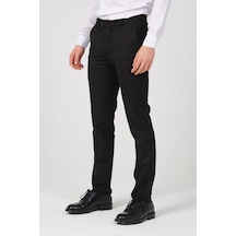 Slim Fit Erkek Kumaş Pantolon Siyah
