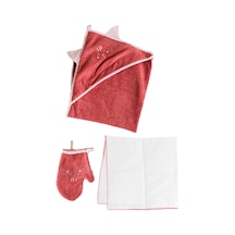 Andywawa Kız Bebek Pembe 3Lü Havlu Takımı Standart Ac21820Rp