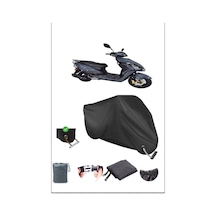 Siyah Arora Quantum50 Dayanıklı Kilit Uyumlu Su Geçirmez Motosiklet Brandası