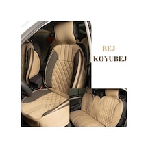 Renault Megane 4 Hatchback 2016-2020 Oto Koltuk Minderi Ön Arka 5'li Takım Beje Koyu Bej Şhn