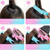 Mavi 8 Adet/takım Hacim Veren Saç Kökü Klip Kendinden Kavrama Saç Şekillendirici Bang Silindirler Saç Şekillendirme Seti 56619664