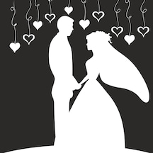 Gelin Damat Folyo Sticker 90 Cm Uzunluk Siyah