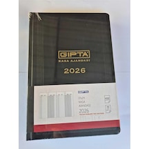 Gıpta Ajanda 2026 17x24 Cm Ticari Kasa Ajandası, 432 Sayfa, Siyah