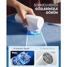M118 Dijital Göstergeli Şarjlı Tüy Toplayıcı & Kumaş Tüy Alma Makinesi 6 Başlıklı Bıçak + 1 Yedek Bıçak, Type-c Şarjlı, 3 Kademeli Güç, Kazak, Koltuk Ve Yatak İçin