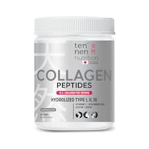 Tip 1, Tip 2 Ve Tip 3 Saf Hidrolize Kolajen, Pure Collagen Peptides, Hyaluronik Asit, Vitamin C, Biotin, Elastin Her Serviste Yüksek Kaliteli 10 Gr Kollajen , 306 Gram 30 Servis
