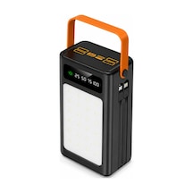 Pw-125 50.000 Mah Solar Powerbank Güneş Enerjili Dahili Kablolu Led Fenerli Type-c Usb Taşınabilir Şarj Cihazı Çok Renkli